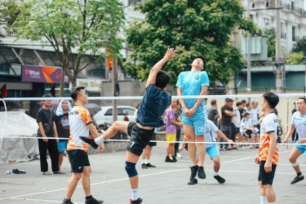 volleyball game action